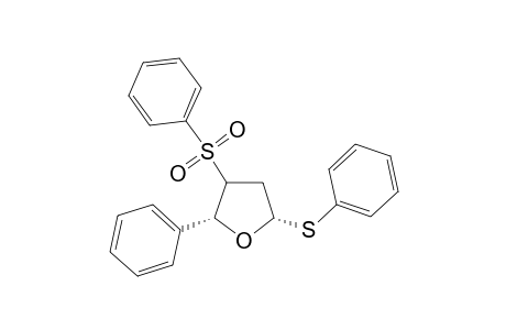 2-Phenyl-3-phenylsulfonyl-5-(phenylthio) tetrahydrofuran, 2,5-cis