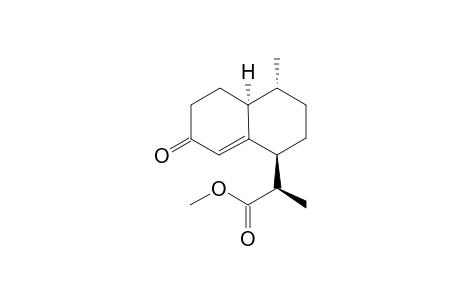 (5R,8S) 5-Methyl-1(8a)-dehydro-8-[R-1-(methoxycarbonyl)ethyl]decalin-2-one