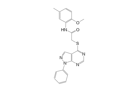 N-(2-methoxy-5-methylphenyl)-2-[(1-phenyl-1H-pyrazolo[3,4-d]pyrimidin-4-yl)sulfanyl]acetamide