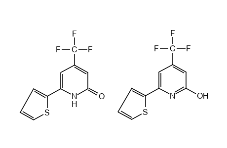 PYRIDONE, 2/1H/-, 6-/2-THIENYL/-4- /TRIFLUOROMETHYL/-,