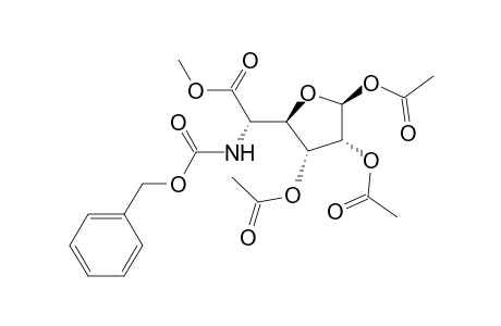 (2S)-2-(benzyloxycarbonylamino)-2-[(2R,3R,4R,5S)-3,4,5-triacetoxytetrahydrofuran-2-yl]acetic acid methyl ester
