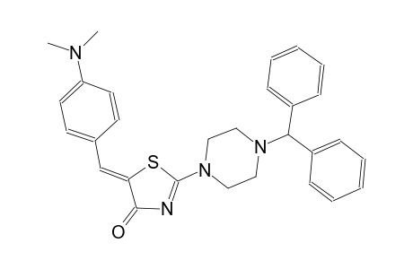 4(5H)-thiazolone, 5-[[4-(dimethylamino)phenyl]methylene]-2-[4-(diphenylmethyl)-1-piperazinyl]-, (5Z)-