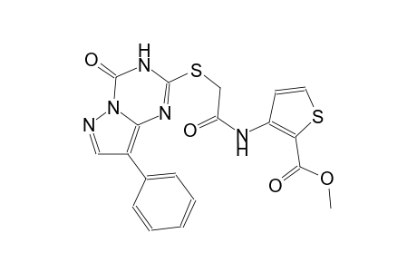2-thiophenecarboxylic acid, 3-[[[(3,4-dihydro-4-oxo-8-phenylpyrazolo[1,5-a][1,3,5]triazin-2-yl)thio]acetyl]amino]-, methyl ester