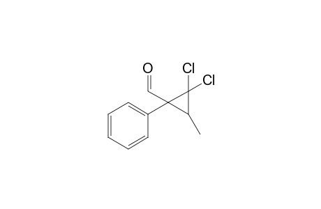 2,2-Dichloro-3-methyl-1-phenylcyclopropane-1-carbaldehyde