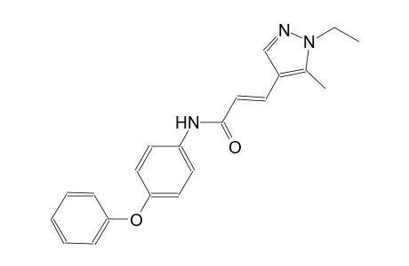 (2E)-3-(1-ethyl-5-methyl-1H-pyrazol-4-yl)-N-(4-phenoxyphenyl)-2-propenamide