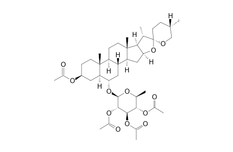 6-ALPHA-O-BETA-D-QUINOVOPYRANOSYL-(25R)-5-ALPHA-SPIROSTAN-3-BETA-OL-PERACETATE