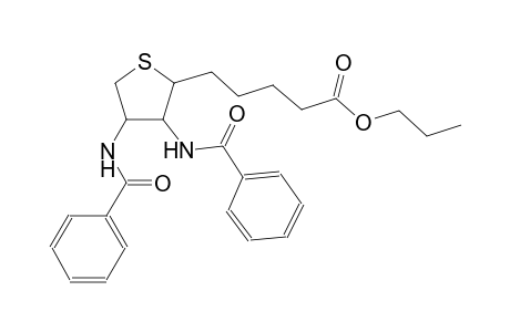2-thiophenepentanoic acid, 3,4-bis(benzoylamino)tetrahydro-, propylester, (2R,3R,4S)-