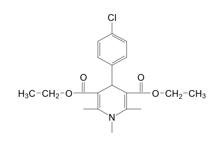4-(p-chlorophenyl)-1,4-dihydro-1,2,6-trimethyl-3,5-pyridinedicarboxylic acid, diethyl ester