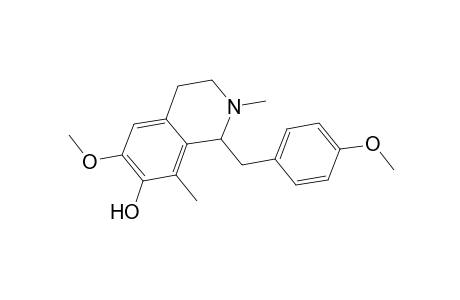 7-Isoquinolinol, 1,2,3,4-tetrahydro-6-methoxy-1-[(4-methoxyphenyl)methyl]-2,8-dimethyl-