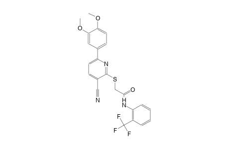2-{[3-cyano-6-(3,4-dimethoxyphenyl)-2-pyridinyl]sulfanyl}-N-[2-(trifluoromethyl)phenyl]acetamide