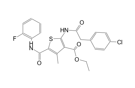 3-thiophenecarboxylic acid, 2-[[(4-chlorophenyl)acetyl]amino]-5-[[(2-fluorophenyl)amino]carbonyl]-4-methyl-, ethyl ester
