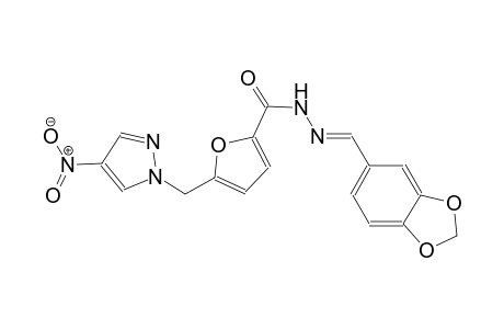 N'-[(E)-1,3-benzodioxol-5-ylmethylidene]-5-[(4-nitro-1H-pyrazol-1-yl)methyl]-2-furohydrazide