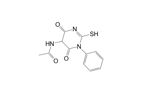 Acetamide, N-(2-mercapto-4,6-dioxo-1-phenyl-1,4,5,6-tetrahydropyrimidin-5-yl)-