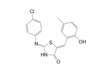 (2Z,5Z)-2-[(4-chlorophenyl)imino]-5-(2-hydroxy-5-methylbenzylidene)-1,3-thiazolidin-4-one