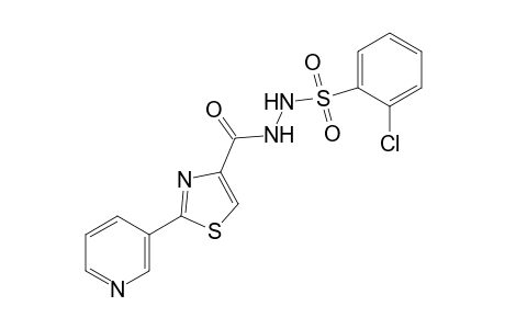 1-[(o-chlorophenyl)sulfonyl]-2-{[2-(3-pyridyl)-4-thiazolyl]carbonyl}hydrazine