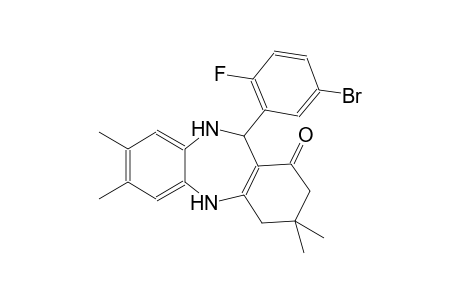 11-(5-Bromo-2-fluorophenyl)-3,3,7,8-tetramethyl-2,3,4,5,10,11-hexahydro-1H-dibenzo[b,e][1,4]diazepin-1-one
