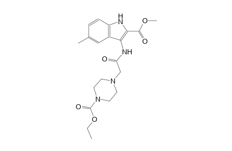 methyl 3-({[4-(ethoxycarbonyl)-1-piperazinyl]acetyl}amino)-5-methyl-1H-indole-2-carboxylate