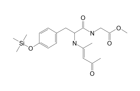 N-(4-Oxopent-2-en-2-yl)-o-trimethylsilyltyrosyllencine, methyl ester