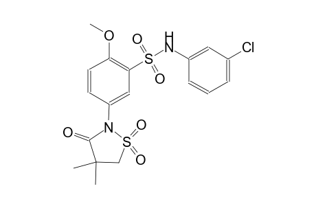 benzenesulfonamide, N-(3-chlorophenyl)-5-(4,4-dimethyl-1,1-dioxido-3-oxo-2-isothiazolidinyl)-2-methoxy-