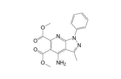 Dimethyl 4-amino-3-methyl-1-phenylpyrazolo[3,4-b]pyridine-5,6-dicarboxylate