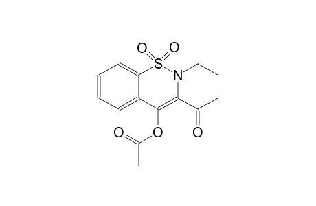 3-acetyl-2-ethyl-1,1-dioxido-2H-1,2-benzothiazin-4-yl acetate