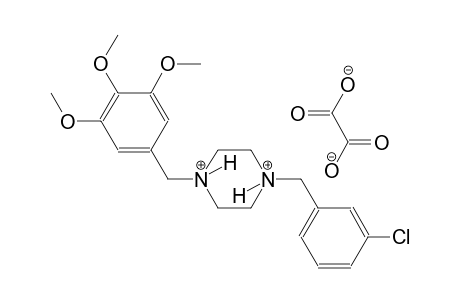 1-(3-chlorobenzyl)-4-(3,4,5-trimethoxybenzyl)piperazinediium oxalate