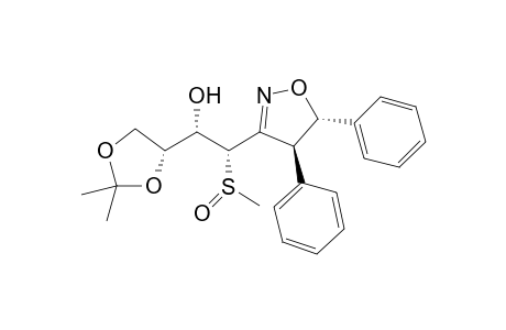(Ss,4S,5S,1'S*2'S*,3'R)-4,5-Diphenyl-3-(2'-hydroxy-3',4'-isopropylidenedioxy-1'-methylsulfinyl)butylisoxazoline