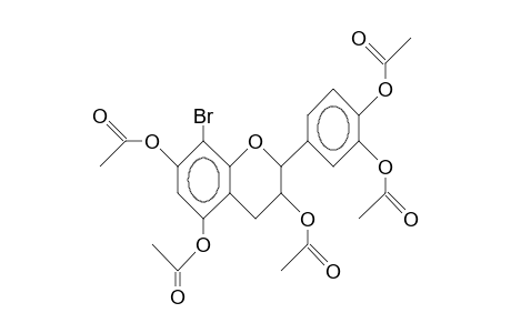 3,3',4',5,7-Penta-O-acetyl-8-bromo-catechin
