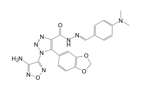 1-(4-amino-1,2,5-oxadiazol-3-yl)-5-(1,3-benzodioxol-5-yl)-N'-{(E)-[4-(dimethylamino)phenyl]methylidene}-1H-1,2,3-triazole-4-carbohydrazide