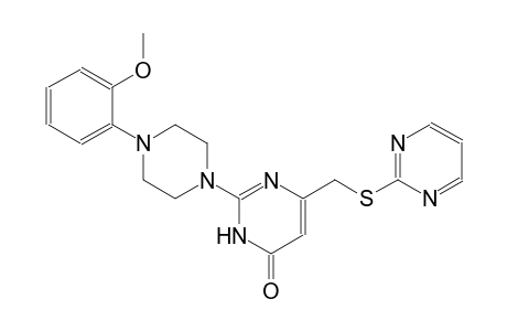 4(3H)-pyrimidinone, 2-[4-(2-methoxyphenyl)-1-piperazinyl]-6-[(2-pyrimidinylthio)methyl]-