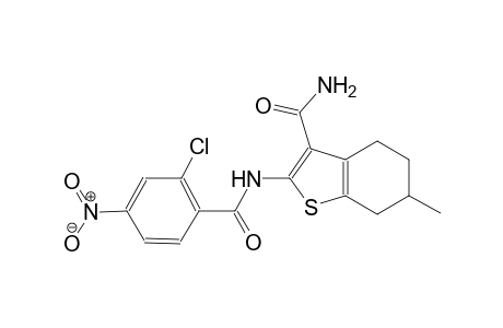 2-[(2-chloro-4-nitrobenzoyl)amino]-6-methyl-4,5,6,7-tetrahydro-1-benzothiophene-3-carboxamide
