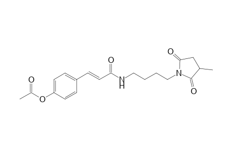 (+-)-N-(4-Methylsuccinimido-n-butyl)-p-coumaramide monoacetate