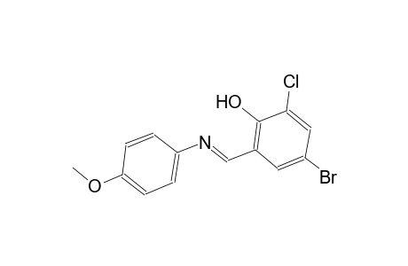 phenol, 4-bromo-2-chloro-6-[(E)-[(4-methoxyphenyl)imino]methyl]-