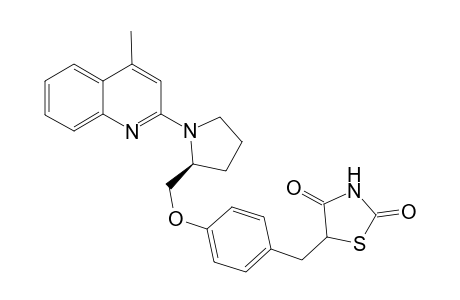 5-[4-[[1-(4-Methylquinolin-2-yl)-(2S)-pyrrolildin-2-yl]methoxy]phenylmethyl]thiazolidin-2,4-dione