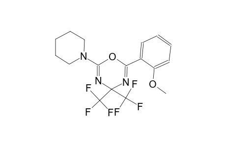 2-(2-Methoxy-phenyl)-6-piperidin-1-yl-4,4-bis-trifluoromethyl-4H-[1,3,5]oxadiazine