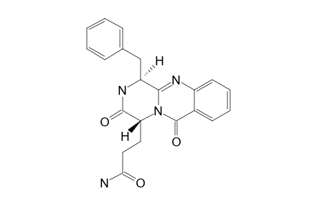 VERRUCINE-B;(1R,4S)-(+)-1,3,4,6-TETRAHYDRO-3,6-DIOXO-1-(PHENYLMETHYL)-2H-PYRAZINO-[2,1-B]-QUINAZOLINE-4-PROPANAMIDE