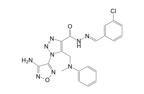 1-(4-amino-1,2,5-oxadiazol-3-yl)-N'-[(E)-(3-chlorophenyl)methylidene]-5-[(methylanilino)methyl]-1H-1,2,3-triazole-4-carbohydrazide