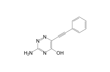 3-Amino-5-hydroxy-6-(phenylethynyl)-1,2,4-triazine