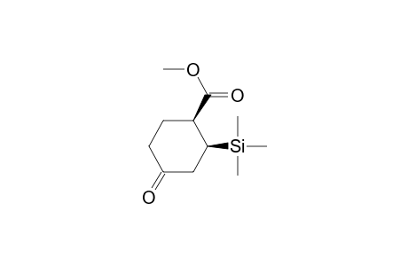 Cyclohexanecarboxylic acid, 4-oxo-2-(trimethylsilyl)-, methyl ester, cis-