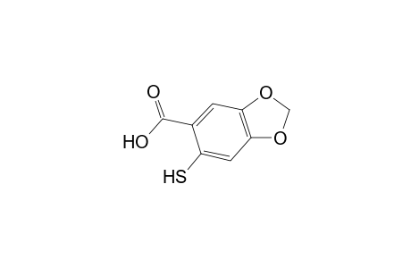 1,3-Benzodioxole-5-carboxylic acid, 6-mercapto-
