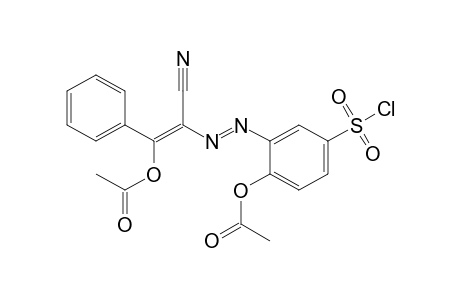 Benzenesulfonyl chloride, 4-(acetyloxy)-3-[2-[2-(acetyloxy)-1-cyano-2-phenylethenyl]diazenyl]-