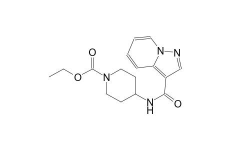 1-piperidinecarboxylic acid, 4-[(pyrazolo[1,5-a]pyridin-3-ylcarbonyl)amino]-, ethyl ester