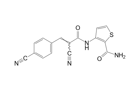 N-(2-carbamoyl-3-thienyl)-p,alpha-dicyanocinnamamide