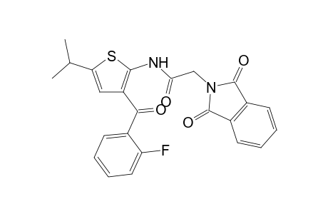 2-(1,3-dioxoisoindolin-2-yl)-N-[3-(2-fluorobenzoyl)-5-isopropyl-2-thienyl]acetamide