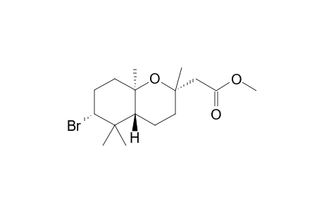 Methyl ester of (2.alpha.,4a.alpha.,6.beta.,8a.beta.)- and (2.alpha.,4a.beta.,6.alpha.,8a.alpha.)-(.+-.)-6-Bromooctahydro-2,5,5,8a-tetramethyl-2H-1-benzopyran-2-acetic acid