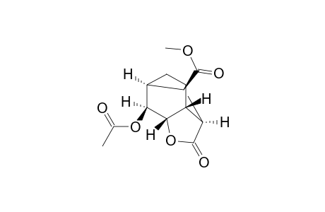3,6-Methanobenzofuran-8-carboxylic acid, 7-(acetyloxy)octahydro-2-oxo-, methyl ester, (3.alpha.,3a.beta.,6.alpha.,7.alpha.,7a.beta.,8R*)-(.+-.)-
