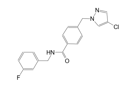 4-[(4-chloro-1H-pyrazol-1-yl)methyl]-N-(3-fluorobenzyl)benzamide