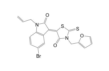 2H-indol-2-one, 5-bromo-3-[3-(2-furanylmethyl)-4-oxo-2-thioxo-5-thiazolidinylidene]-1,3-dihydro-1-(2-propenyl)-, (3Z)-