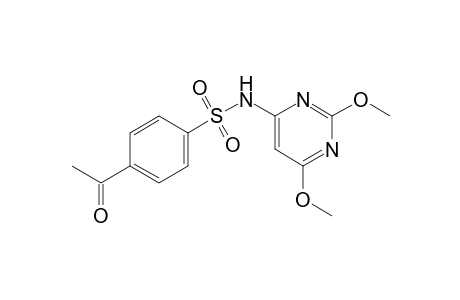 p-acetyl-N-(2,6-dimethoxy-4-pyrimidinyl)benzenesulfonamide