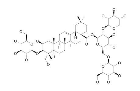 #2;BELLISAPONIN-BS5;3-O-BETA-D-GLUCOPYRANOSYL-2-BETA,3-BETA,23-TRIHYDROXYOLEAN-12-ENE-28-OIC-ACID-28-O-BETA-D-XYLOPYRANOSYL-(1->2)-[BETA-D-GLUCOPYRANOSY